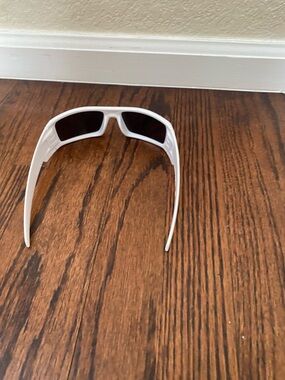 Oakley White Frame Black Lens Sunglasses